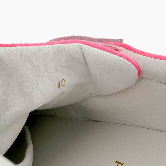 Christian Louboutin Vieira 2 Spike Sneakers Size 40 US 10 Pink Suede Low Top 79 - Picture 15 of 15